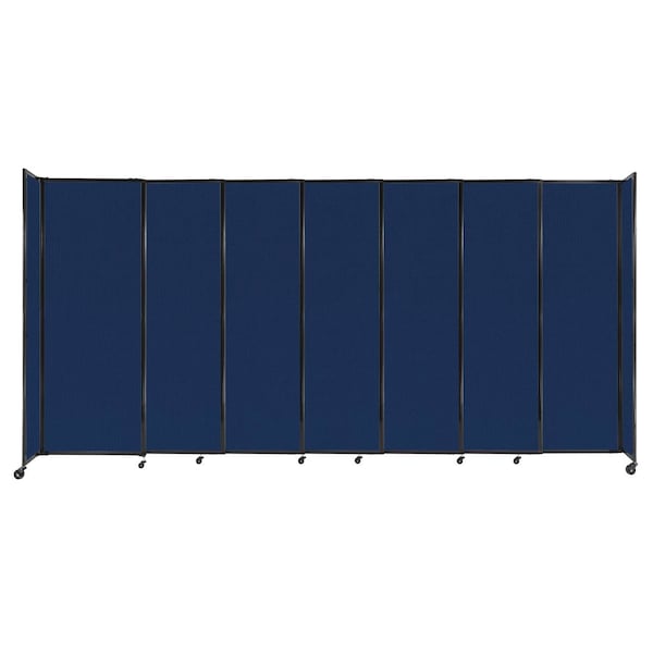 StraightWall Sliding Portable Partition 15'6" x 7'6" Navy Blue Fabric